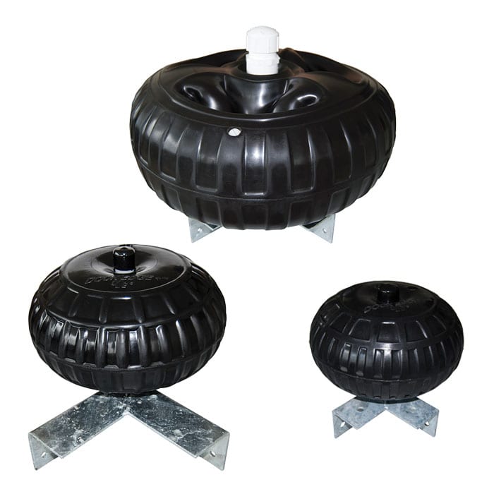 inflatable Black Dock Wheels by Dock Edge