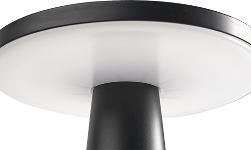 Disc Bollard 12v light, lens detail