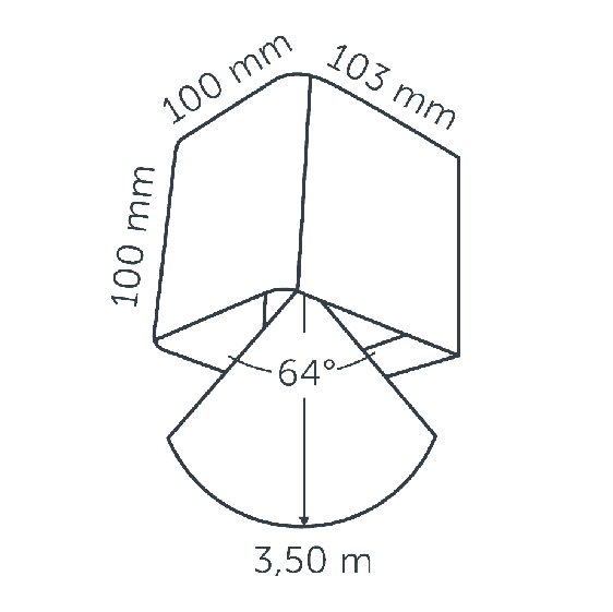 diagram of the Ace down light projection