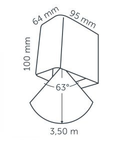 diagram of the Ace down light projection