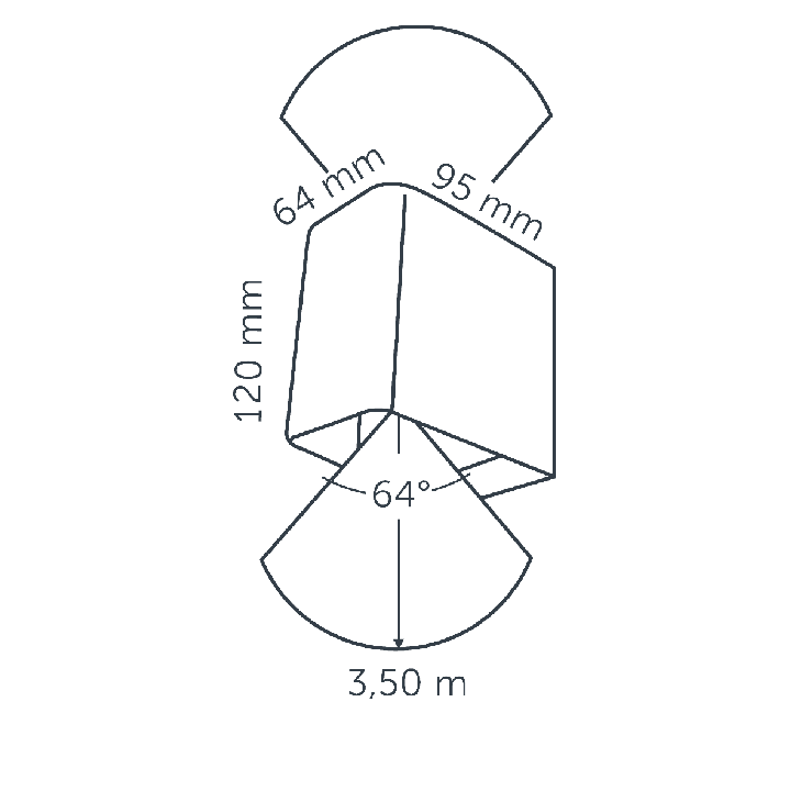 diagram of the Ace up-down light projection