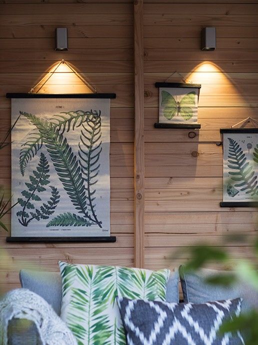 Ace Down 12 V light lit above wall hangings