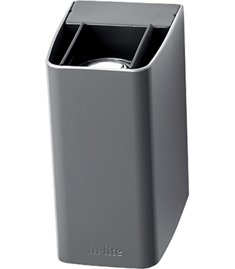 Ace up-down light in Flat Grey