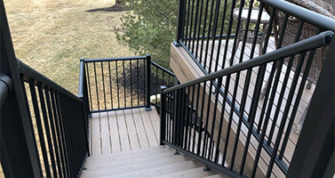 Century Railing, looking down a stairwell
