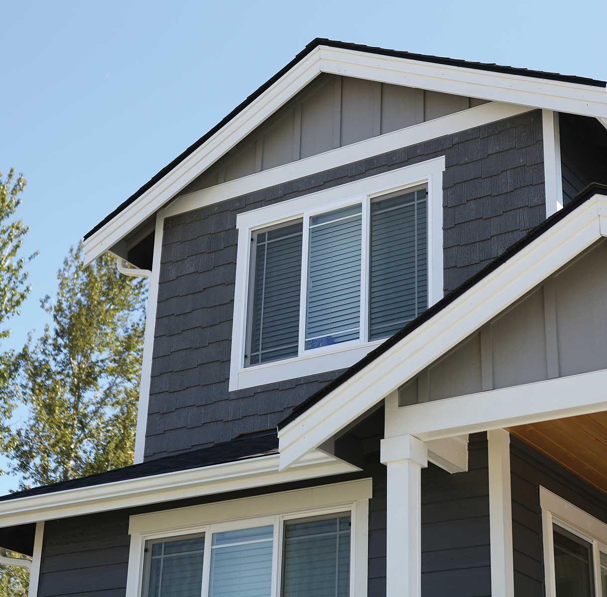 LP SmartSlide cedar shakes on house example