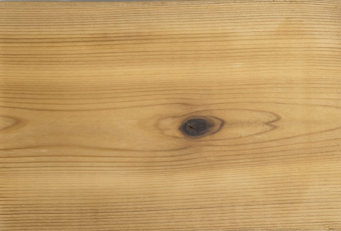 clear finish cutek sample on knotty Western Red Cedar