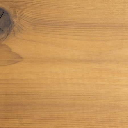 rustic gold finish cutek sample on knotty Western Red Cedar