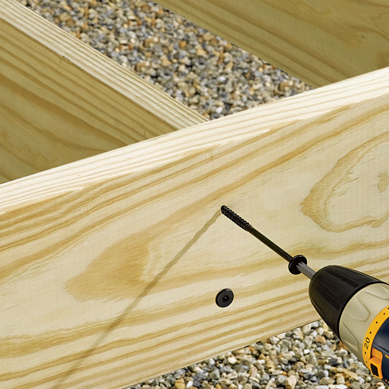 HeadLOC being used in deck board installation