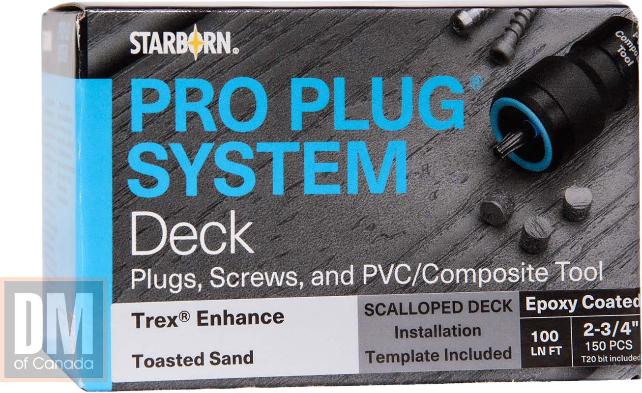 Starborn Pro Plug scalloped deck plugs, screws and tool